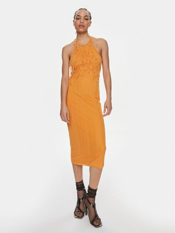 Patrizia Pepe Patrizia Pepe Koktel haljina 2A2735/K186-R824 Narančasta Slim Fit