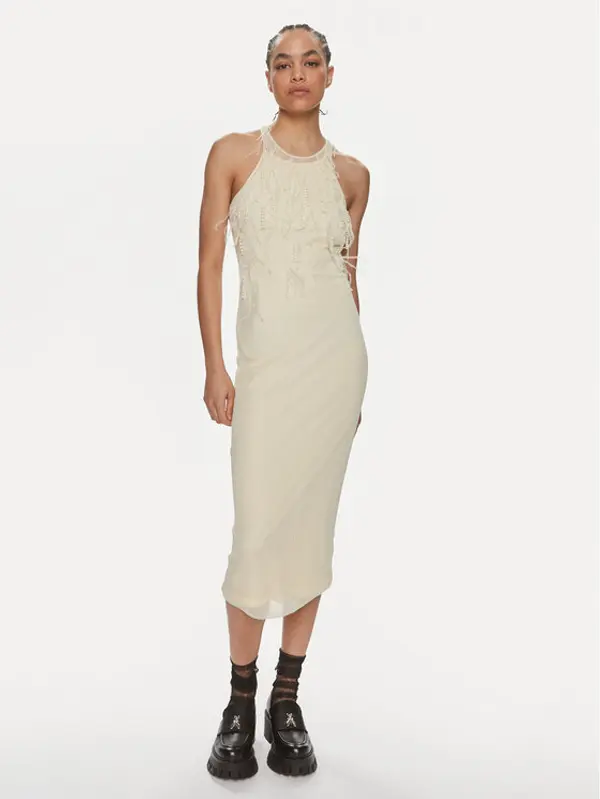 PATRIZIA PEPE Patrizia Pepe Koktel haljina 2A2735/K186-W362 Écru Slim Fit