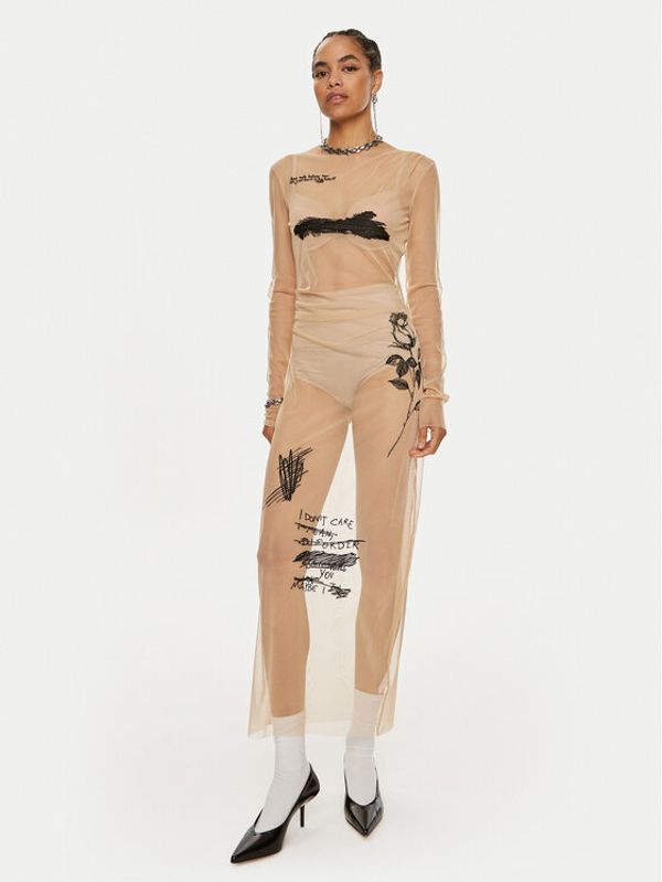 Patrizia Pepe Patrizia Pepe Koktel haljina 8A1389 J223-B806 Bež Slim Fit