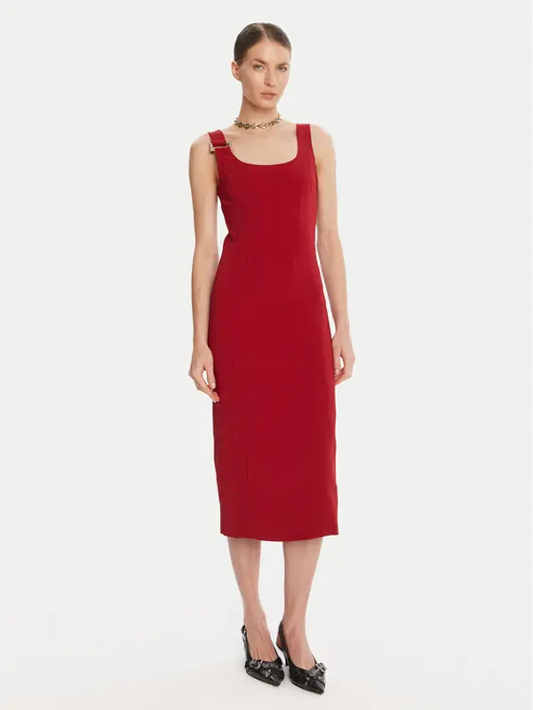 PATRIZIA PEPE Patrizia Pepe Koktel haljina 8A1514 A6F5 Crvena Regular Fit