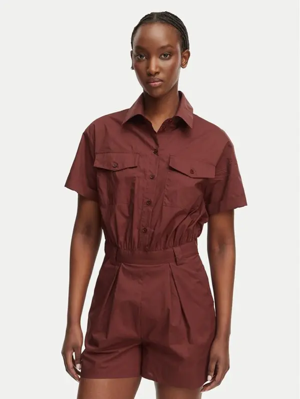 PATRIZIA PEPE Patrizia Pepe Kombinezon 2T0095/A9B9-B887 Tamno smeđa Regular Fit
