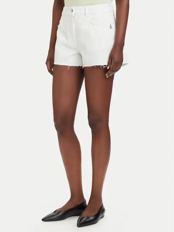 PATRIZIA PEPE Patrizia Pepe Kratke traperice 2P1744/D107-W146 Bijela Regular Fit