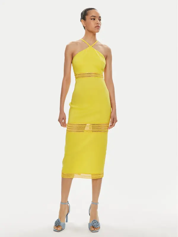 PATRIZIA PEPE Patrizia Pepe Ljetna haljina 2A2729/A268-Y447 Žuta Slim Fit