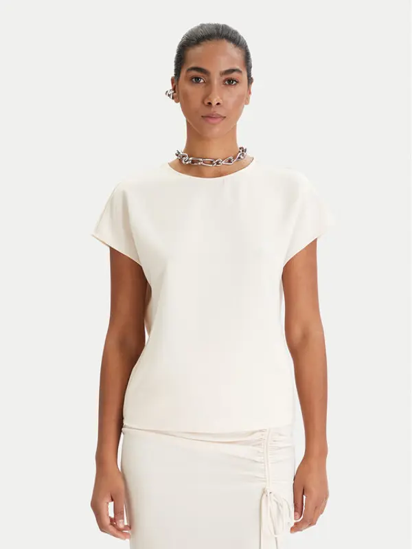 PATRIZIA PEPE Patrizia Pepe Majica 8C0848/A701-W409 Écru Regular Fit
