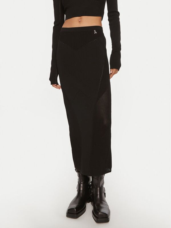 Patrizia Pepe Patrizia Pepe Midi suknja 8G0412 K195 K103 Crna Slim Fit