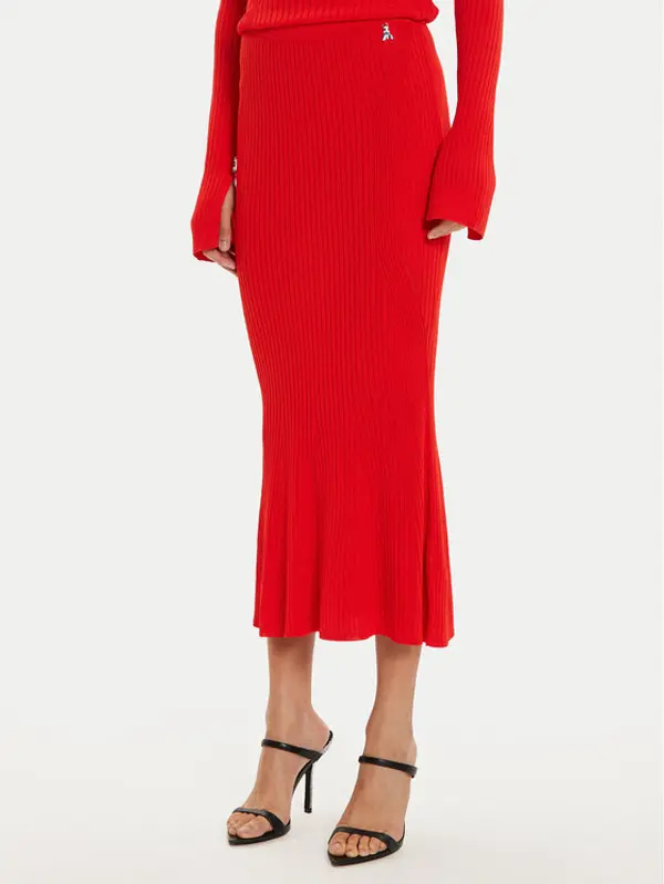 PATRIZIA PEPE Patrizia Pepe Midi suknja 8G0423/K9J5-R835 Crvena Regular Fit