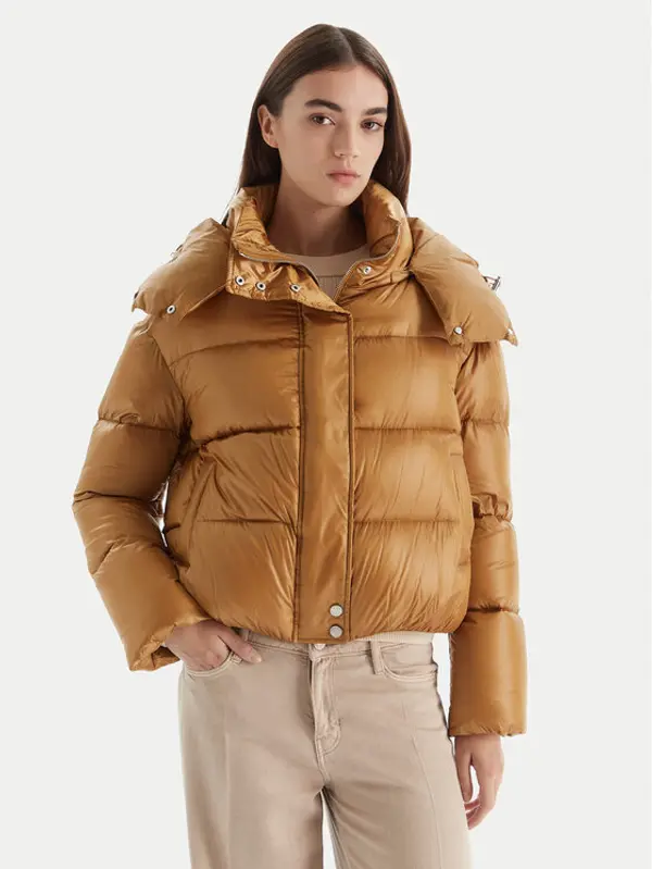 PATRIZIA PEPE Patrizia Pepe Pernata jakna 2O0050/A9M0-B847 Bež Regular Fit