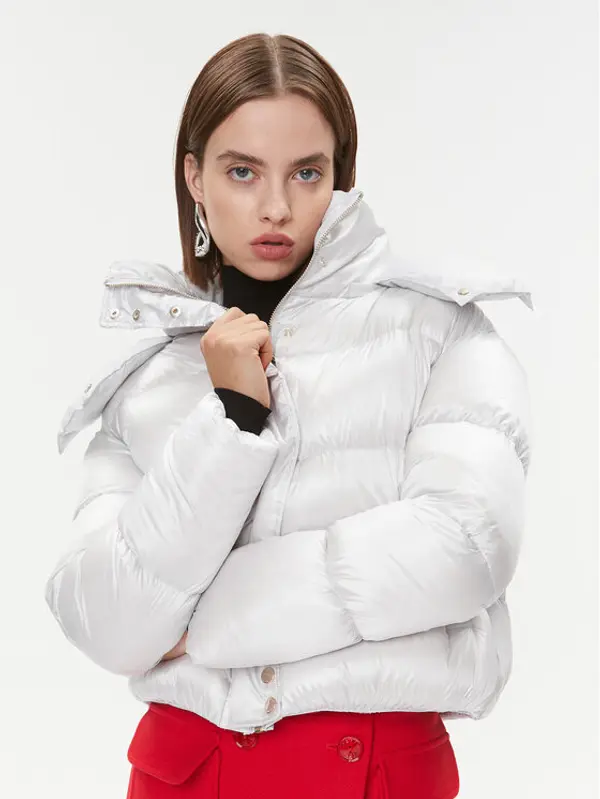 PATRIZIA PEPE Patrizia Pepe Pernata jakna 2O0050/A9M0-W356 Bijela Regular Fit