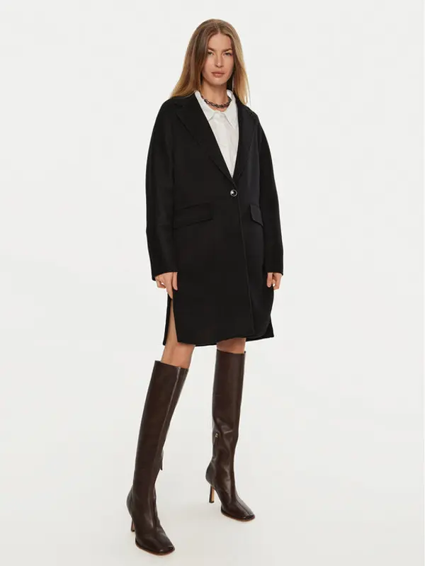 PATRIZIA PEPE Patrizia Pepe Prijelazni kaput 8O0004/A006-K103 Crna Regular Fit