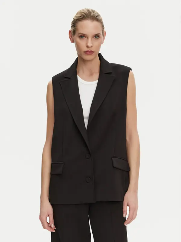PATRIZIA PEPE Patrizia Pepe Prsluk 8S0512/A375-K103 Crna Regular Fit