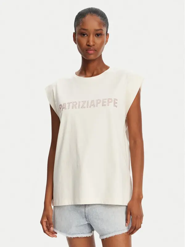 PATRIZIA PEPE Patrizia Pepe T-shirt 2M4418/J295-B823 Bež Regular Fit