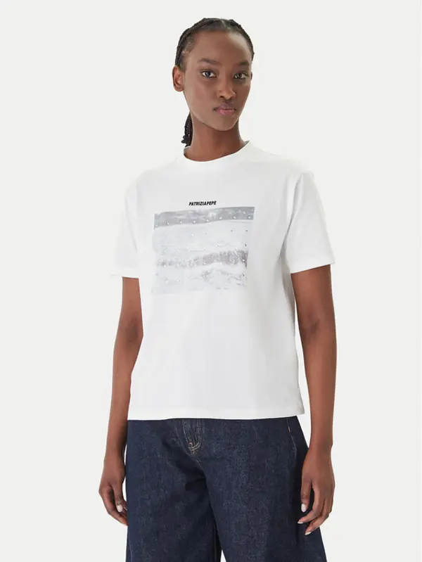 PATRIZIA PEPE Patrizia Pepe T-shirt 2M4536/J427-W146 Bijela Regular Fit