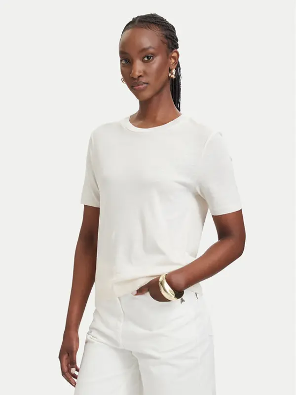 PATRIZIA PEPE Patrizia Pepe T-shirt 2M4542/J419-W417 Krem Regular Fit