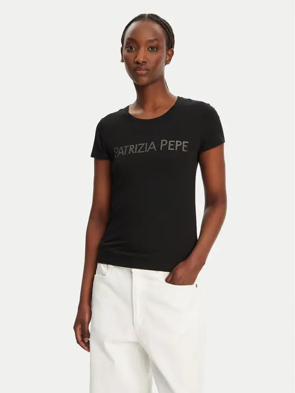 PATRIZIA PEPE Patrizia Pepe T-shirt CM1419/J013-K103 Crna Regular Fit