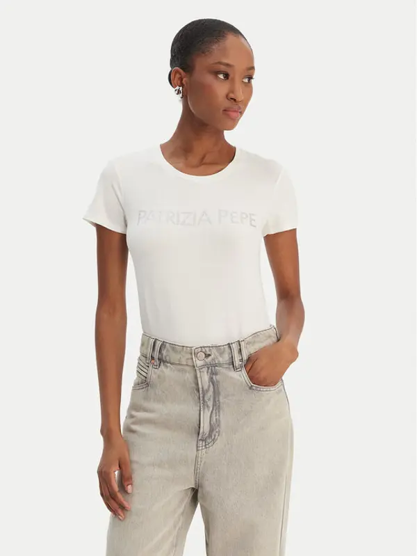 PATRIZIA PEPE Patrizia Pepe T-shirt CM1419/J013-W146 Bijela Regular Fit