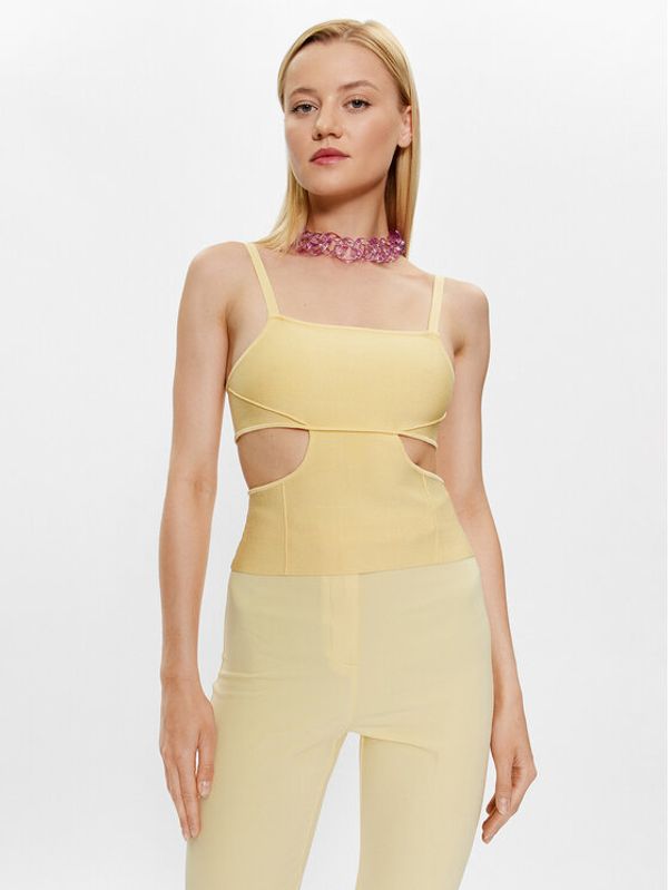 Patrizia Pepe Patrizia Pepe Top 2K0172/K095-Y433 Žuta Slim Fit