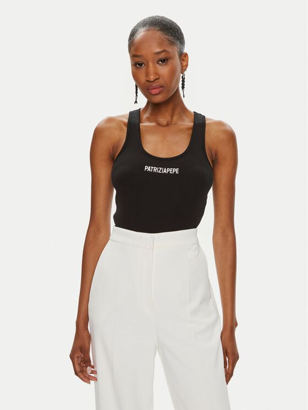 Patrizia Pepe Patrizia Pepe Top 8M1617/J216-K103 Crna Slim Fit