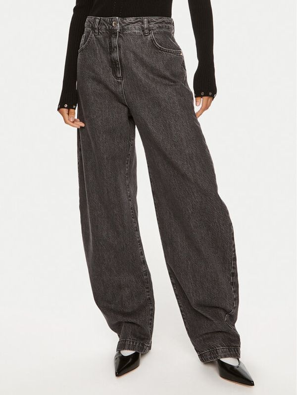 Patrizia Pepe Patrizia Pepe Traperice 8P0641 D1WZN K458 Crna Relaxed Fit