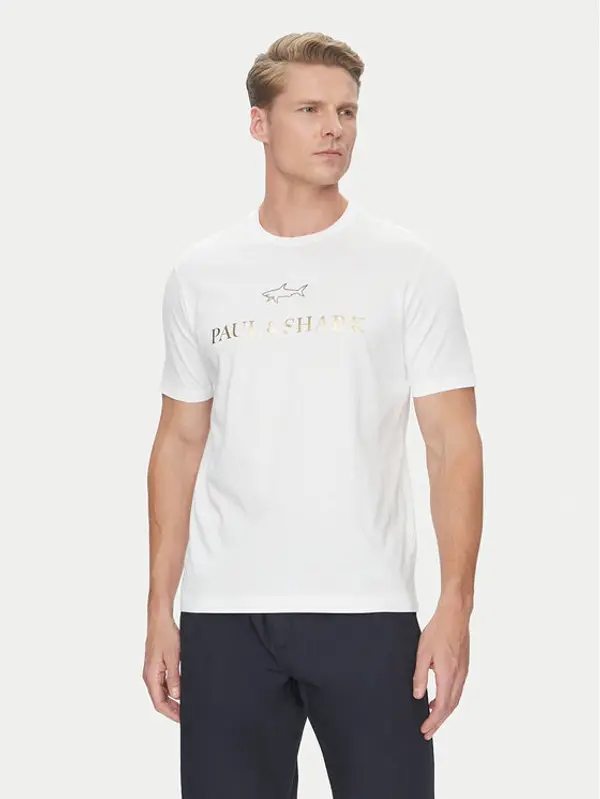 Paul&Shark Paul&Shark T-shirt C0P1239 Bijela Regular Fit