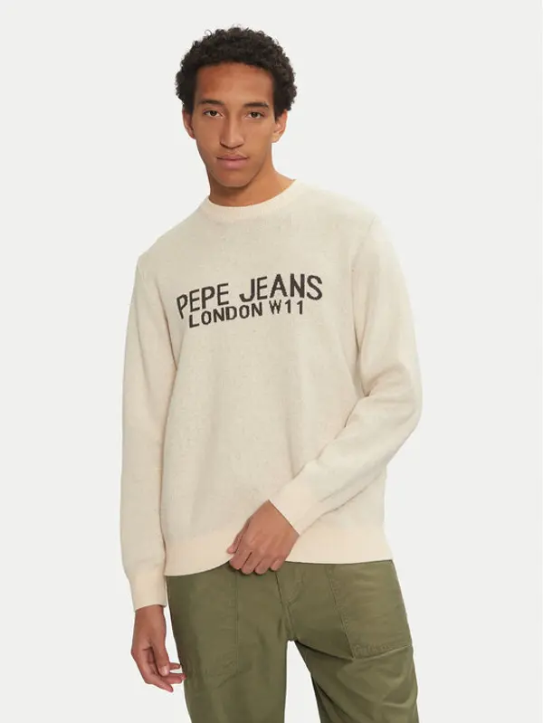 Pepe Jeans Pepe Jeans Džemper Cardin PM702466 Écru Regular Fit