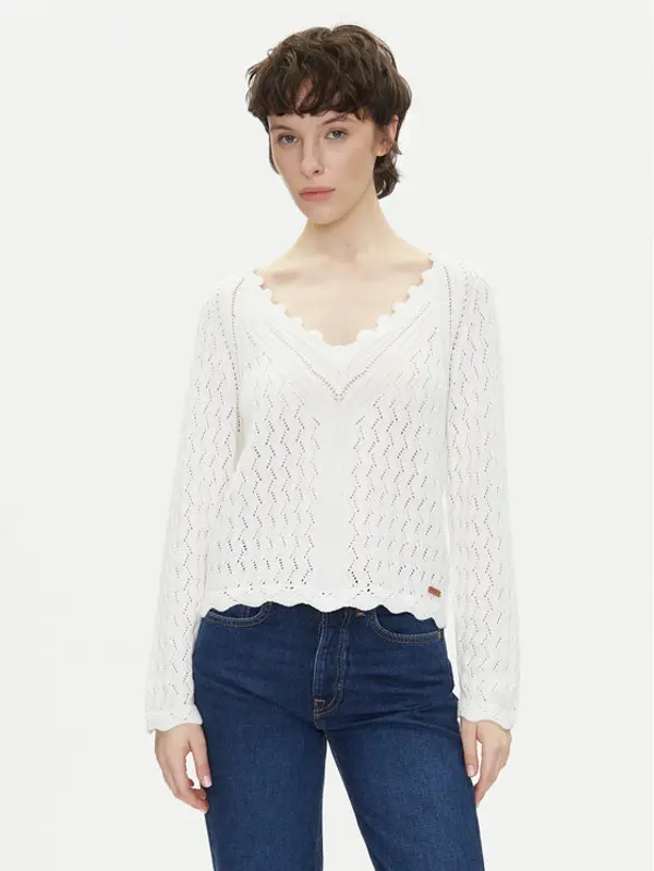 Pepe Jeans Pepe Jeans Džemper Olya PL702288 Écru Regular Fit