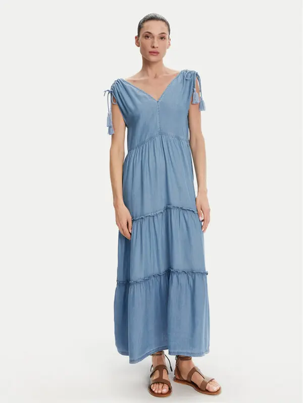 Pepe Jeans Pepe Jeans Haljina za svaki dan Effie PL953664 Plava Loose Fit