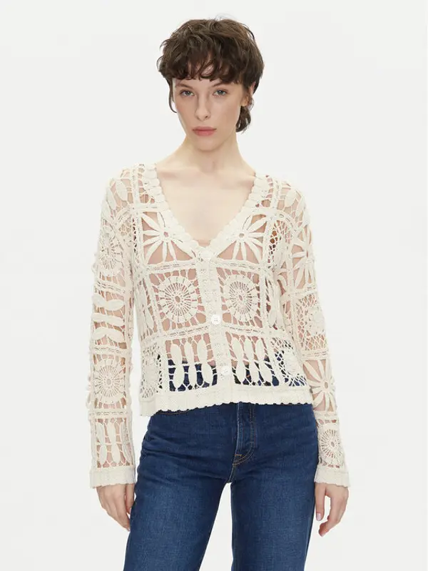 Pepe Jeans Pepe Jeans Kardigan Olympia PL702273 Bež Regular Fit
