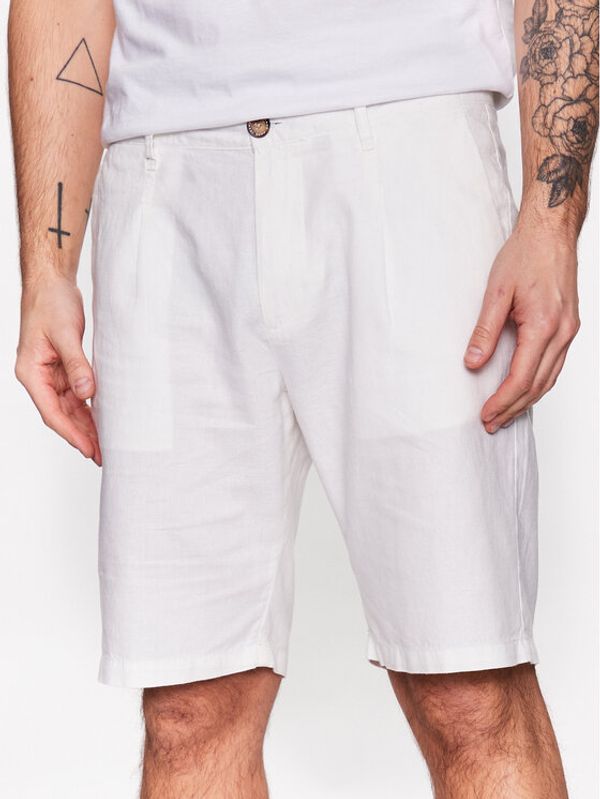 Pepe Jeans Pepe Jeans Kratke hlače Arkin Short Linen PM800913 Écru Relaxed Fit