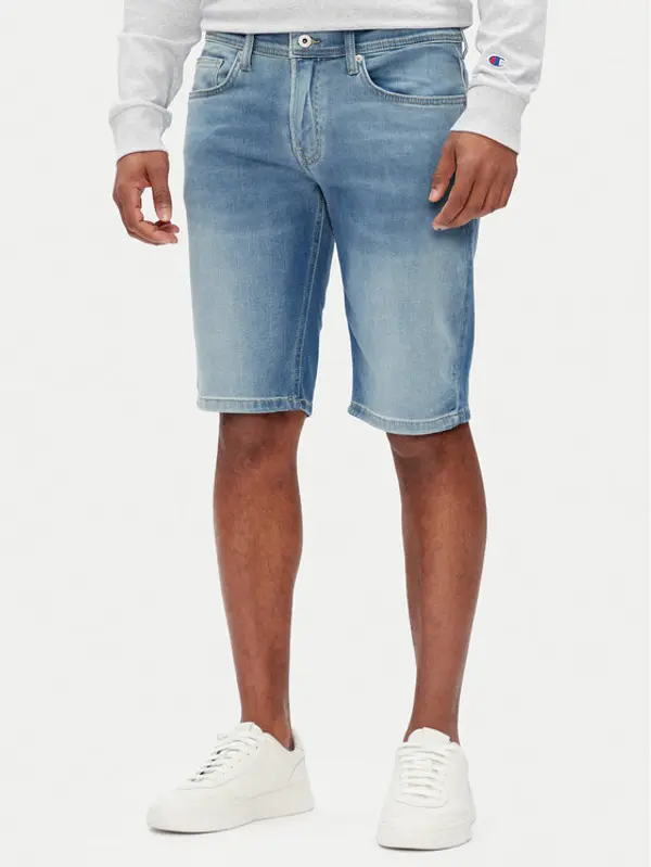 Pepe Jeans Pepe Jeans Kratke traperice PM801075 Plava Slim Fit
