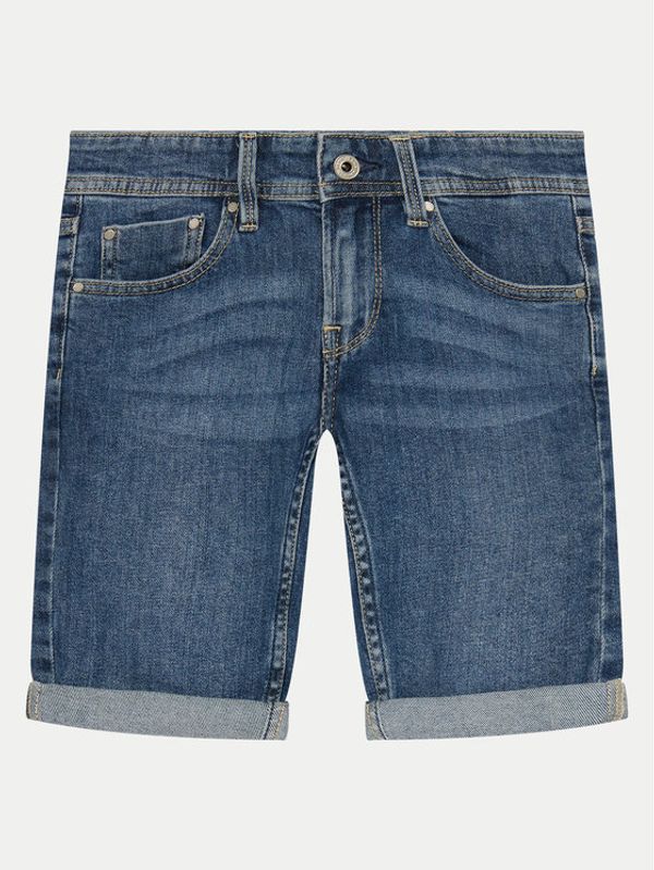 Pepe Jeans Pepe Jeans Kratke traperice Slim Short Jr PB800791MR5 Plava Slim Fit