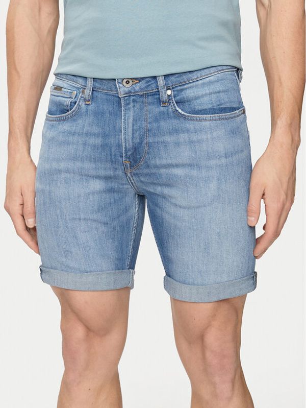 Pepe Jeans Pepe Jeans Kratke traperice Slim Short PM801080MN8 Plava Slim Fit
