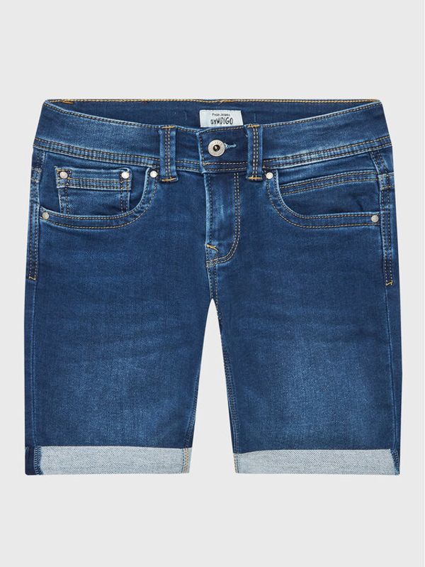 Pepe Jeans Pepe Jeans Kratke traperice Tracker Short PB800696JS0 Plava Slim Fit