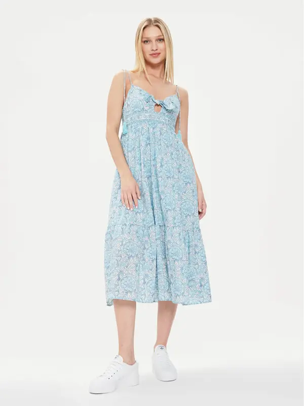 Pepe Jeans Pepe Jeans Ljetna haljina Mallory Print PL953533 Plava Regular Fit