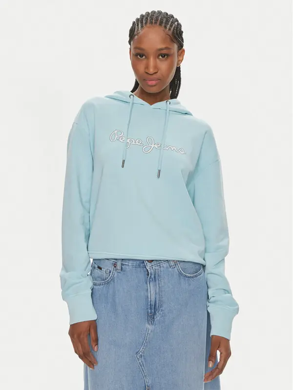 Pepe Jeans Pepe Jeans Majica dugih rukava Lana Hoodie PL581440 Plava Regular Fit