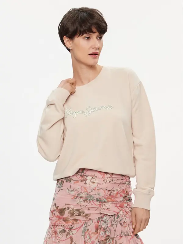 Pepe Jeans Pepe Jeans Majica dugih rukava Lana PL581430 Écru Regular Fit