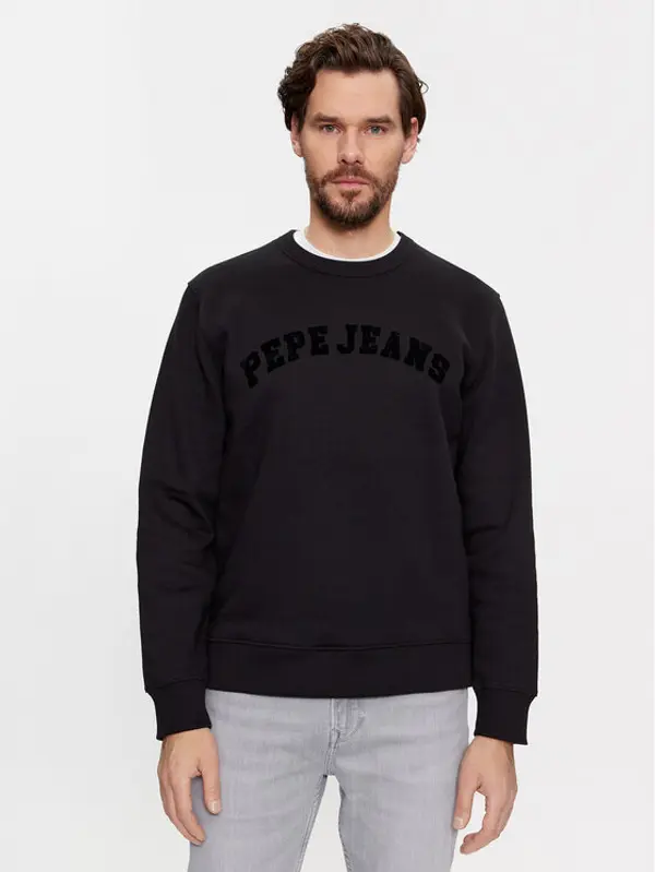 Pepe Jeans Pepe Jeans Majica dugih rukava Randall PM582557 Crna Regular Fit