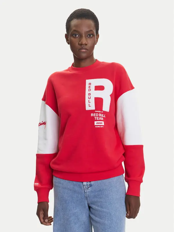 Pepe Jeans Pepe Jeans Majica dugih rukava Red Bull Racing Panel Team RL580010 Crvena Relaxed Fit