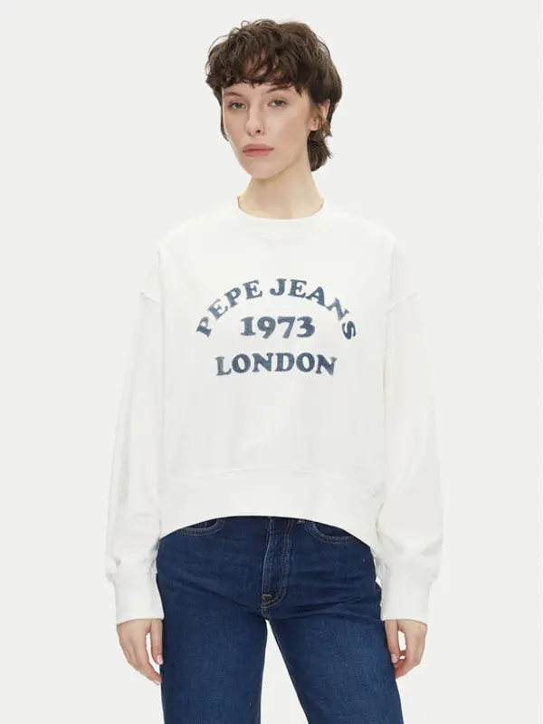 Pepe Jeans Pepe Jeans Majica dugih rukava Venus PL581487 Écru Loose Fit
