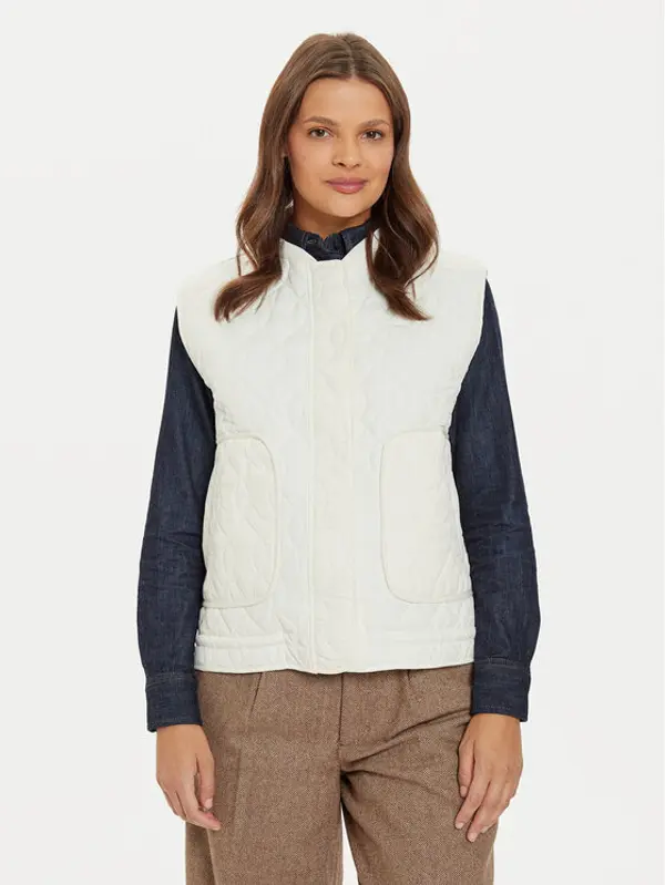 Pepe Jeans Pepe Jeans Prsluk Ali PL402426 Écru Regular Fit