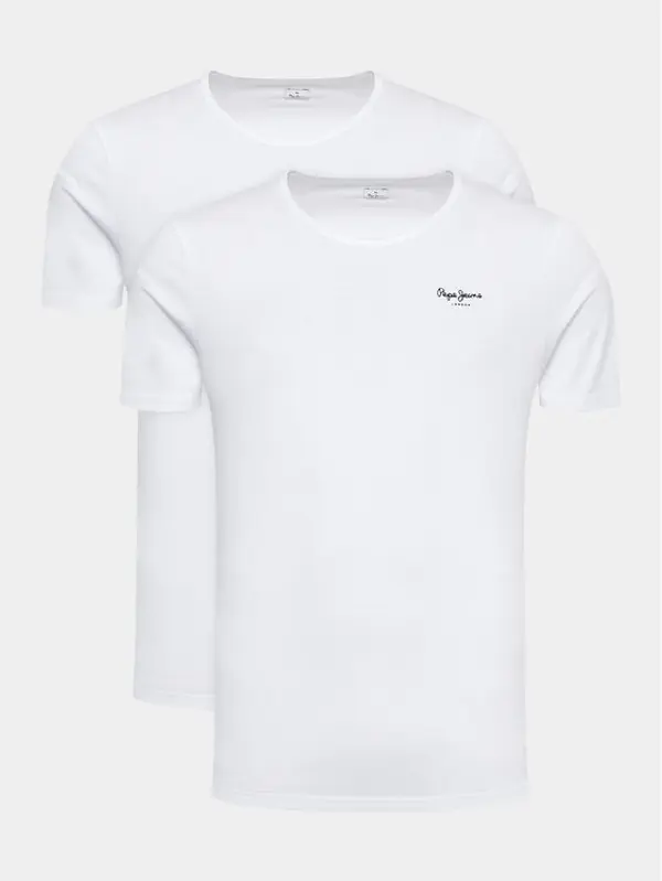 Pepe Jeans Pepe Jeans Set t-shirt majica﻿ Pepe Tshirt 2P PMU10976 Bijela Regular Fit