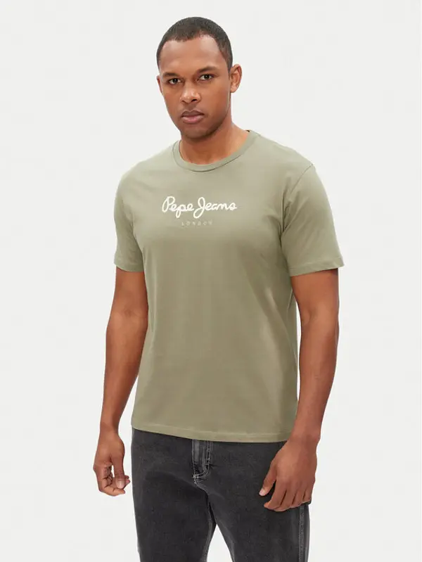 Pepe Jeans Pepe Jeans T-shirt Eggo N PM508208 Zelena Regular Fit