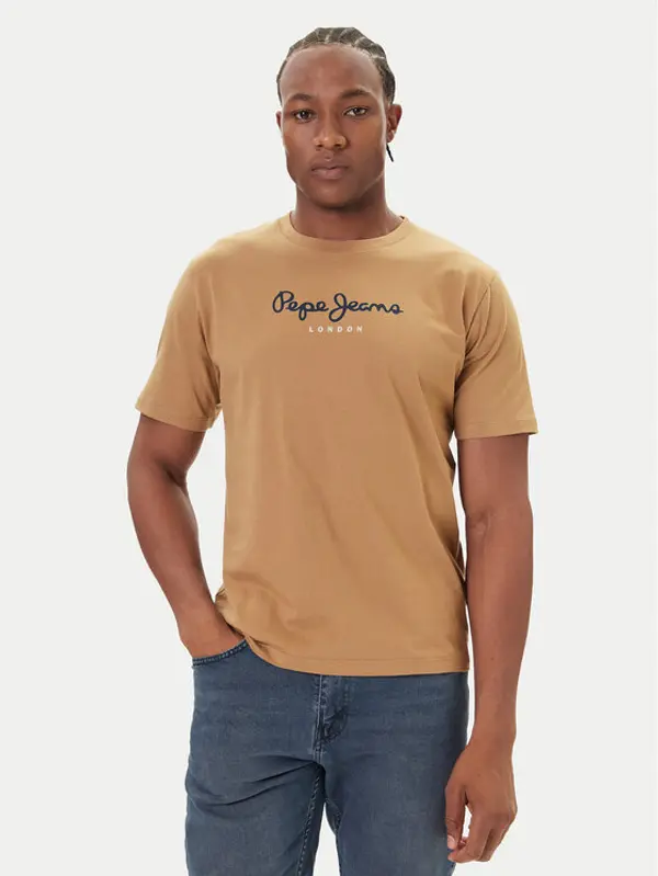 Pepe Jeans Pepe Jeans T-shirt Eggo N PM509979 Bež Regular Fit