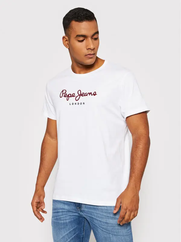 Pepe Jeans Pepe Jeans T-shirt Eggo PM508208 Bijela Regular Fit
