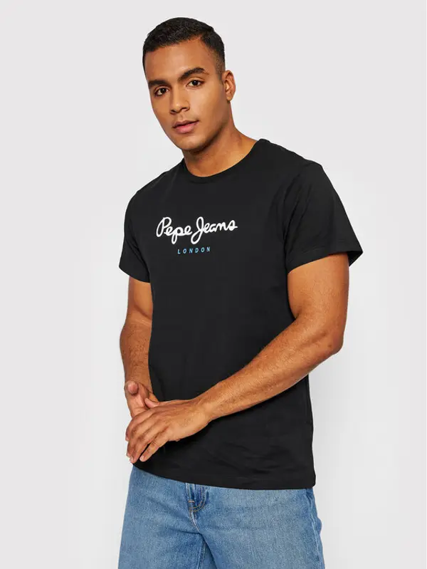 Pepe Jeans Pepe Jeans T-shirt Eggo PM508208 Crna Regular Fit