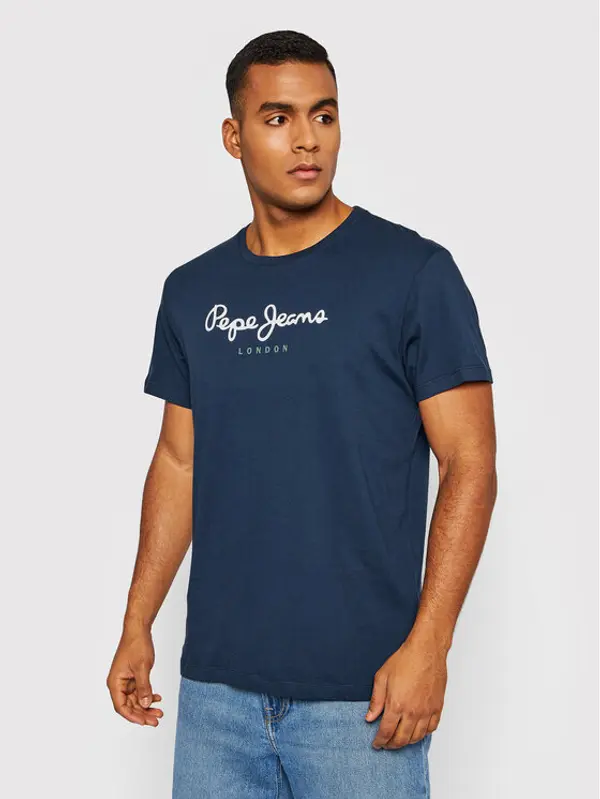 Pepe Jeans Pepe Jeans T-shirt Eggo PM508208 Tamnoplava Regular Fit