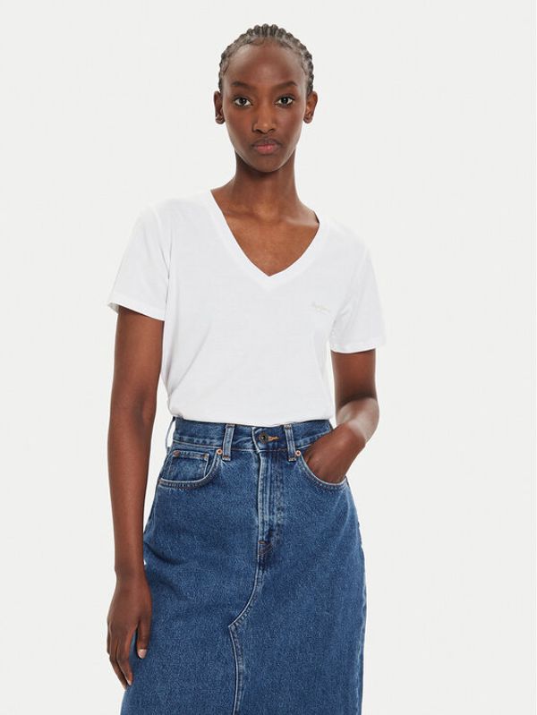 Pepe Jeans Pepe Jeans T-shirt Fiore PL505948 Bijela Regular Fit