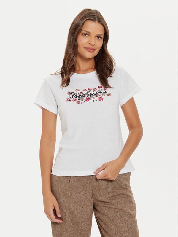 Pepe Jeans Pepe Jeans T-shirt Ginny PL505945 Bijela Regular Fit
