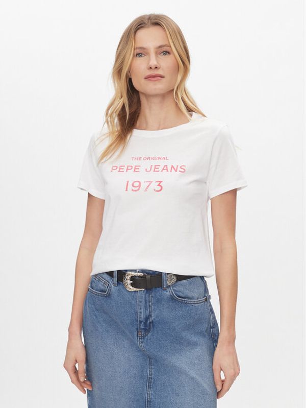 Pepe Jeans Pepe Jeans T-shirt Harbor PL505743 Bijela Regular Fit