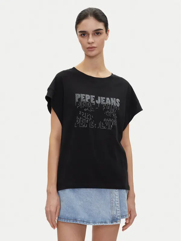 Pepe Jeans Pepe Jeans T-shirt Lira PL505996 Crna Regular Fit