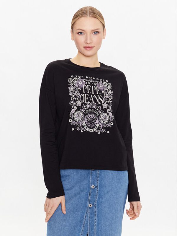 Pepe Jeans Pepe Jeans T-shirt Lulu PL505393 Crna Relaxed Fit